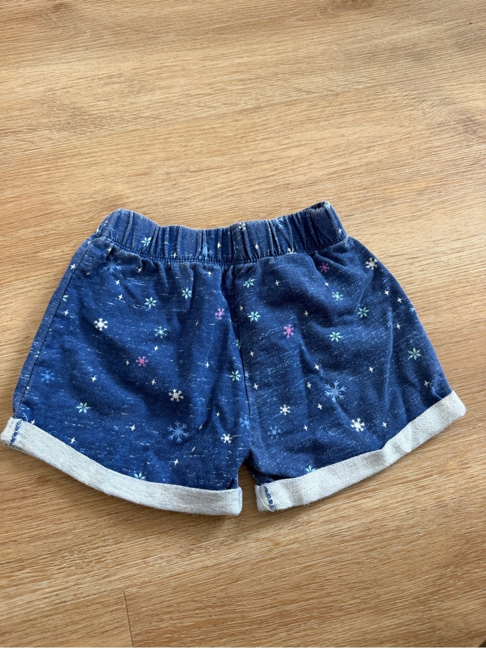 Disney Frozen Navy Star & Snowflake Pull-On Shorts